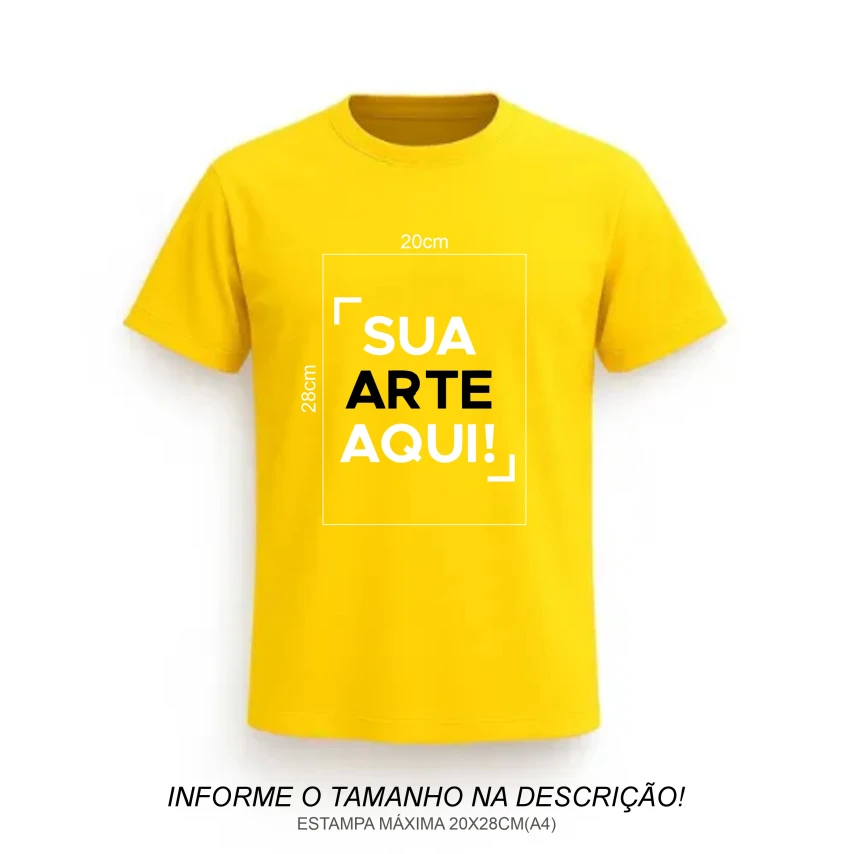 Camiseta Personalizada | Amarelo Forte