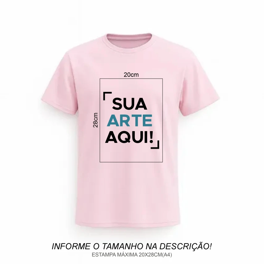 Camiseta Personalizada | Rosa/Bebê