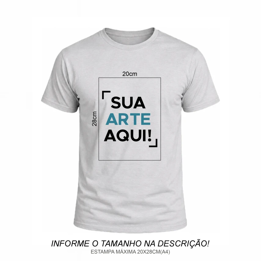 Camiseta Personalizada | Cinza Claro