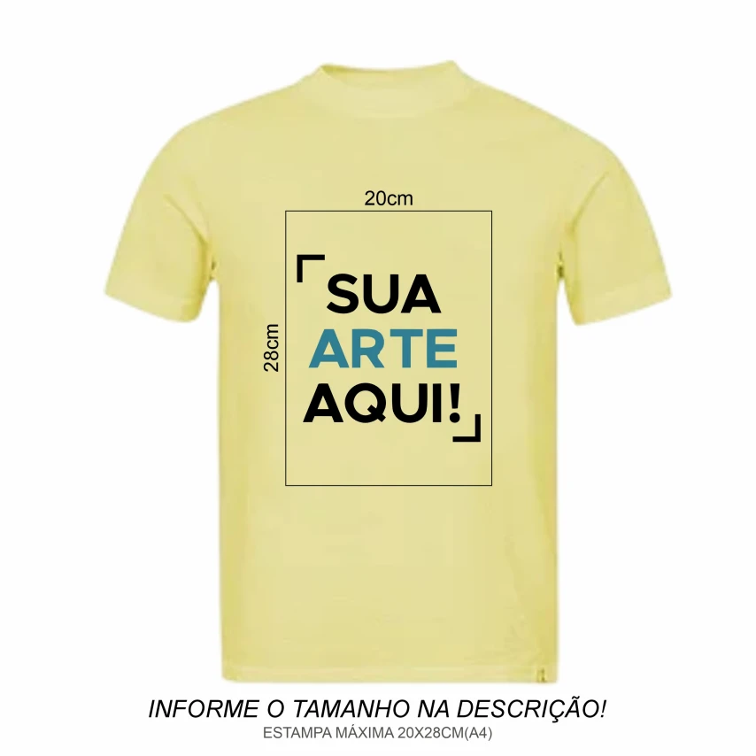 Camiseta Personalizada | Amarela Claro